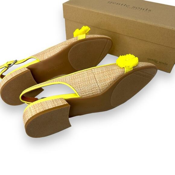 Gentle Souls Yellow and Tan Flats - Picture 8 of 11